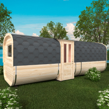 Fasssauna / Gartensauna / Banja / Quadro 6,0 m mit Vorraum